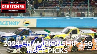 2024 Championship 150 Race Picks [upl. by Munafo]