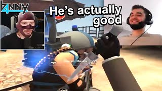 Swipez Reacts to b4nny Playing TF2 Spy [upl. by Nashoma55]