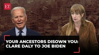 Irish MEP Clare Daly calls US President Butcher Biden for supporting Israel in Gaza war [upl. by Remat]