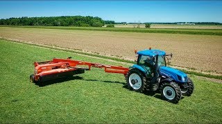 Ferme Laitière Côté First hay cut with New Holland t6 [upl. by Sumahs]