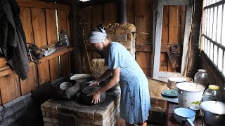 Happy life of a girl with her 91yearold grandmother Cooking a traditional dinner [upl. by Melton]