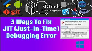 Fix Just In Time JIT Debugging Error Expert Solution  100 working [upl. by Burkle]