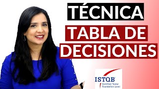 Técnica Tabla de Decisiones  ISTQB examinable [upl. by Levison996]