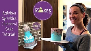 How To Make A Sprinkles Jimmies Cake [upl. by Synned]