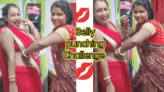 Navel Punching 👊 Challenge  Saree Navel Challenge  Desi Navel Kiss 💋 Challenge  🤪🤣Part 1 [upl. by Karp]