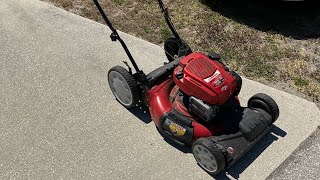 TroyBilt TB230 SelfPropelled Lawn Mower Found by the Road  Will it Run Part 1 [upl. by Yessej]