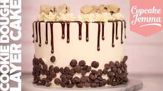 Cookie Dough Brown Butter Layer Cake Recipe  Cupcake Jemma [upl. by Ainotahs]