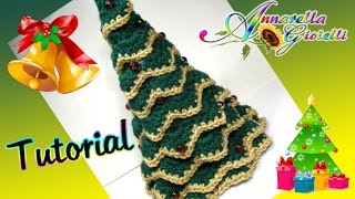 Tutorial Albero di Natale alluncinetto SENZA punto coccodrillo 🌻 How to crochet a Christmas Tree [upl. by Adolphe]