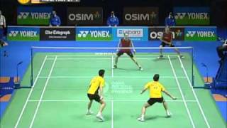 25 2011 All England Open Badminton Tournament Mens Double Final [upl. by Orpha]