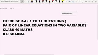 Ex 34 Part 1 Class 10 Math RD Sharma [upl. by Ddal]