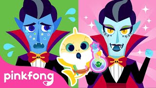 Welcome to the Shark Familys Salon Monster Makeover  Baby Shark Halloween Play  Pinkfong [upl. by Bertolde18]