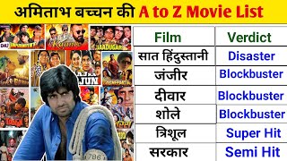 Amitabh Bachchan 1970  2022All Movies List Amitabh Bachchan A to Z Film Name amitabh [upl. by Oriaj]