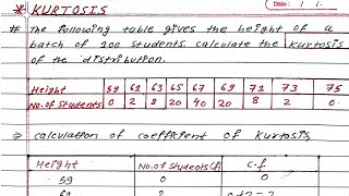 Coefficient of Kurtosis  Statistics  Kurtosis [upl. by Os778]