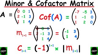 How to find the Minor and Cofactor Matrix of a given Matrix [upl. by Acinoed536]