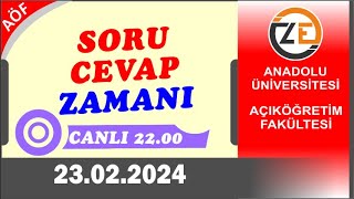 AÖF 23 02 2024 Canlı Ara Sınava Son 28 Gün [upl. by Sumner372]