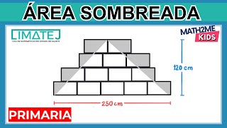 E7 Área sombreada entre rectángulos y triángulo  LIMATEJ Primaria 2023  Concurso de Matemáticas [upl. by Weitzman]