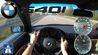 BMW E39 540I 286HP  V8 SOUND  POV DRIVE ON GERMAN AUTOBAHN NO LIMIT [upl. by Christin448]