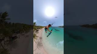 This is awesome 🤯😱 Kitesurfer jumps with an insta360 [upl. by Trella]