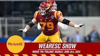 Inside the Trojans Huddle Recruiting USC offensive line and Ten Questions [upl. by Enna405]