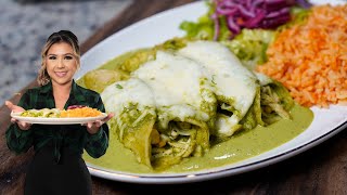 ENCHILADAS POBLANAS The EASIEST and MOST DELICIOUS Baked Poblano Chicken Enchiladas [upl. by Ynehpets]