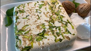 Halva tahini with just 3 ingredients  Halva tahini recipe  حلوا‌شکری [upl. by Eppesiug]