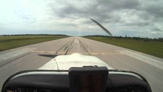 Goderich Airport landing runway 32 in a Zenair CH300 [upl. by Tak]