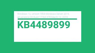 Windows 10 version 1809 OS Build 17763379  KB4489899 [upl. by Girand]