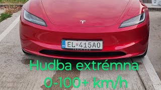 Tesla Model 3 Highland LR extrémna aparatúra a akcelerácia [upl. by Dulcie159]