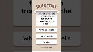 Q37 Which blood cells are responsible for oxygen transport in the body quiz study READ BELOW ⬇️ [upl. by Dilly582]