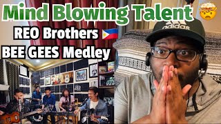 REO Brothers  BEE GEES Medley  Remastered  REACTION [upl. by Aicirtak517]