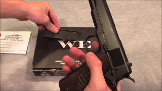 WE M1911 gas pistol review and shoot [upl. by Vivyanne222]