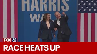 New polls paint a picture of an intensifying presidential race between Harris Trump [upl. by Ylicec421]