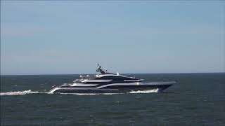 The footage of Oceanco’s 90m 295ft Dar running 20 knots while returning from sea trials last Monday [upl. by Durman]