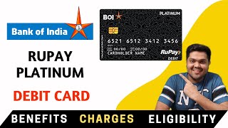 Bank of India Rupay Platinum Debit Card Full Details  Benefits  Eligibility  Fees 2022 Edition [upl. by Virginie642]