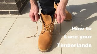 How to lace your Timberlands [upl. by Yrennalf]