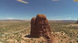 Drone Flight at Delicate Arch Arches National Park near Moab Utah [upl. by Laikeze]