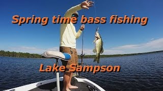 Spring time bass fishing Lake sampson FL [upl. by Ivets]