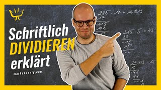 Schriftlich Dividieren mit und ohne Rest erklärt 🤓 mit Beispielaufgaben  Mathekönig [upl. by Nerak]