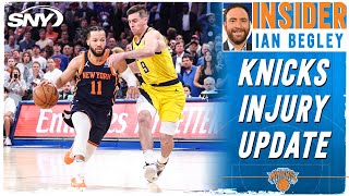 Ian Begley provides an injury update on Jalen Brunson and OG Anunoby ahead of Knicks Game 3  SNY [upl. by Vogeley]