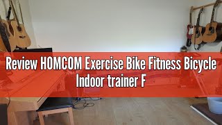 Review HOMCOM Exercise Bike Fitness Bicycle Indoor trainer Foldable 8level Magnetic Resistance Adju [upl. by Mohandis]