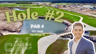 Calusa Country Club Hole 2 FlyOver [upl. by Suciram]