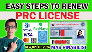 EASY STEPS TO RENEW PRC LICENSE  NEW UPDATE 2024  ONLINE PRC CARD RENEWAL 2024 [upl. by Aneres]