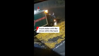 Driver jumps from stolen truck [upl. by Amadeus]