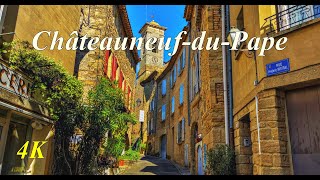 ChâteauneufduPape 🏰 Vaucluse  Visite des villes et villages Français 4K [upl. by Imoen]