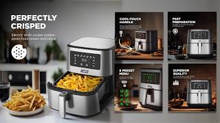 Unboxing amp Cooking with the American Micronic Digital Air Fryer  Healthy French Fries Recipe [upl. by Einnob]