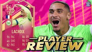 96 PREMIUM FUTTIES LACROIX PLAYER REVIEW  UPGRADE SBC  FIFA 23 ULTIMATE TEAM [upl. by Katherine413]