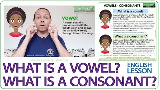 What is a vowel What is a consonant Difference between a vowel and a consonant in English [upl. by Eronel]