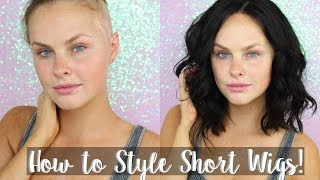 How to Style Short Wigs  Super Easy [upl. by Eeslek]