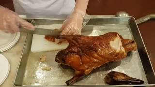 Slicing Up Roasted Peking Duck [upl. by Toy673]