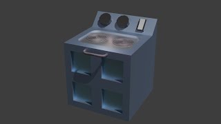 Blender  Modeling and Textures  Blue Stove [upl. by Hsur]